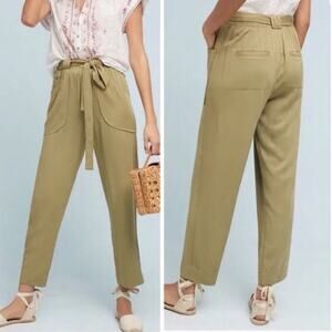 Anthro | Dolan Northwestern Joggers Pants High Rise Elastic Olive Green